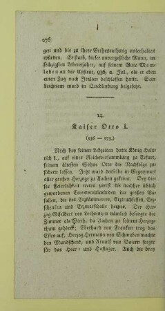 14. Kaiser Otto I. (936-973)