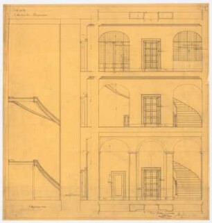 Nationalbank für Deutschland, Berlin: Halbrundes Treppenhaus: Ansicht 1:25