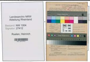 Entnazifizierung Heinrich Ruelen , geb. 21.01.1903 (Maurer)