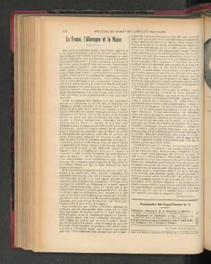 La France, l'Allemagne et le Maroc.