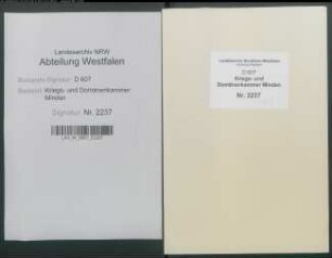 Dienstaufhebung und Erbverpachtung der Vorwerksländereien und -wiesen sowie der Amts-Schäferei im Amte Rahden - Band 1