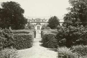 Hannover, Schloss Herrenhausen : Hannover. Schloß Herrenhausen. Durchblick vom Park nach der Orangerie