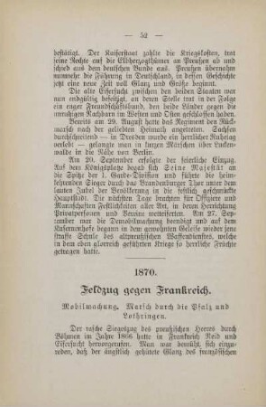 1870. Feldzug gegen Frankreich