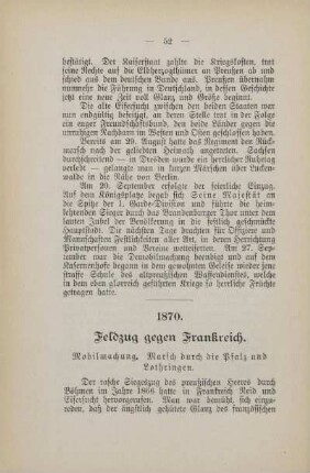 1870. Feldzug gegen Frankreich