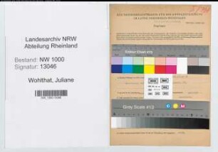 Entnazifizierung Juliane Wohlthat, geb. 18.07.1920 ()