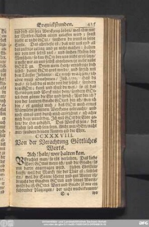 CCXXXVIII. Von der Verachtung Göttliches Worts. Ach! halt, wer halten kan.