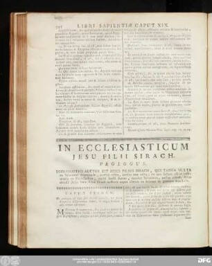 In Ecclesiasticum Iesu Filii Sirach.