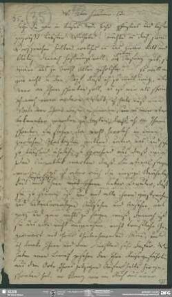 Eigenh. Brief von Dorothea von Schlegel an August Wilhelm von Schlegel, Wien, 12.01.1813