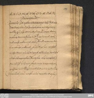 Axiomata Quaedam Philosophica.