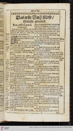 Das erste Buch Mose, Genesis genannt