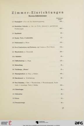 Zimmer-Einrichtungen (Nr. 317-361)
