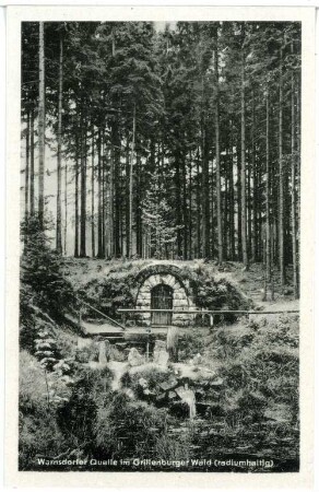 Grillenburg. Grillenburger Wald, Warnsdorfer Quelle