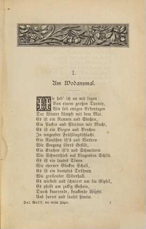 Der wilde Jäger : Eine Waidmannsmär von Julius Wolff. Grote'sche Sammlung von Werken zeitgenössischer Schriftsteller. 10ter Band.