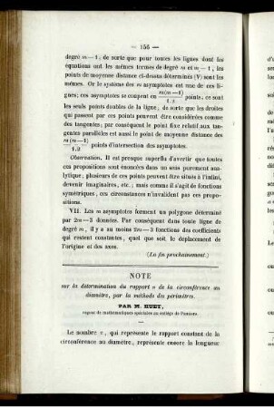 Note sur la détermination du rapport ... de la circonférence.