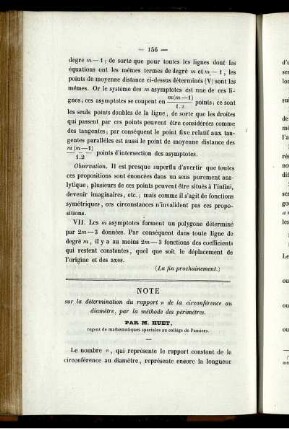Note sur la détermination du rapport ... de la circonférence.