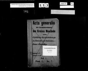Anstellung und Kautionen der Kommunal- und Institutenkassenrendanten (Generalia) Bd.2