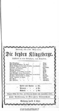 Die beyden Klingsberge