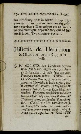 Historia de Herulorum & Ostrogothorum Regno in Italia.