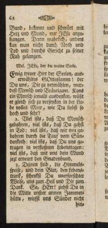 62-72, Mel. Jesu, der du meine Seele; ...