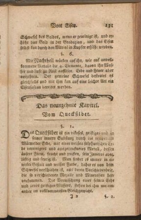 Das neunzehnte Kapitel. Vom Quecksilber