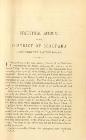 Statistical account of District of Goalpara ...
