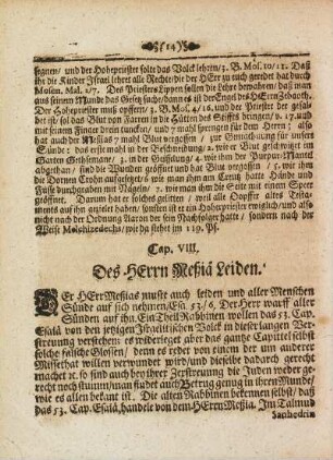 Cap. VIII. Des Herrn Meßiä Leiden