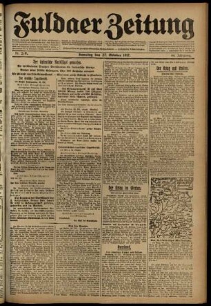 Ausgabe vom Samstag, den 27. Oktober 1917.