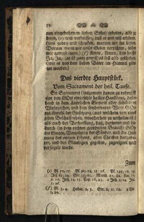 Das vierdte Hauptstueck: Vom Sacrament der heil. Taufe