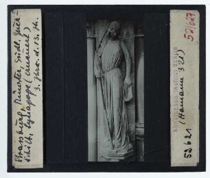 Straßburg, Münster,Ekklesiameister, Figur der Synagoge am Straßburger Münster : Südliches Seitenschiff, Synagoge