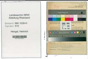 Entnazifizierung Heinrich Hengst , geb. 26.12.1898 (Berufsberater)
