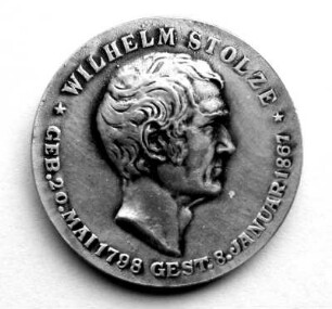 Stolze-Gedenkmünze : Sammlung Beinhorn. Stolze-Gedenkmünze. Silber; Durchmesser 40 mm, Gewicht 30,2 g (nach 1950). Dresden: SLUB R c 0070