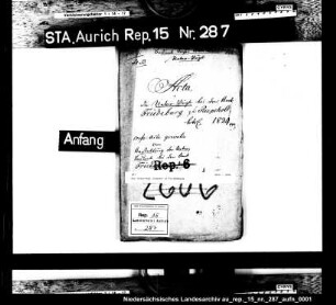Der Untervogt Janssen in Friedeburg