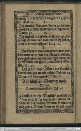 Am fünfften Sontag nach Ostern