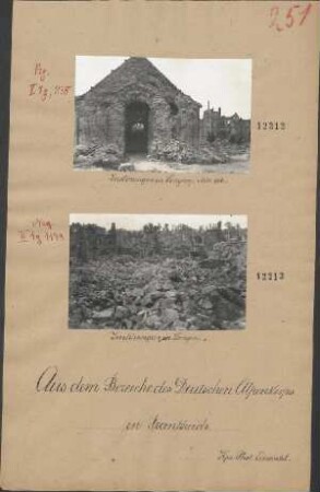 Zerstörungen in Longwy