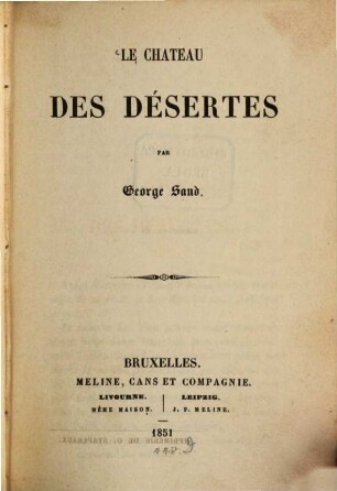 Le chateau des désertes