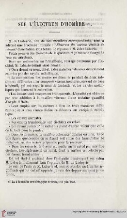 16: Sur l'électrum d'Homère