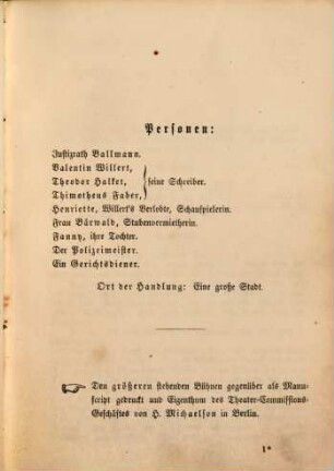Romeo auf dem Büreau : Schwank in 1 Akt