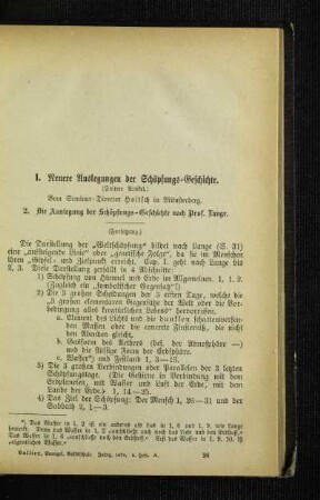 Neuere Auslegungen der Schöpfungs-Geschichte : (dritter Artikel) ; (Fortsetzung)