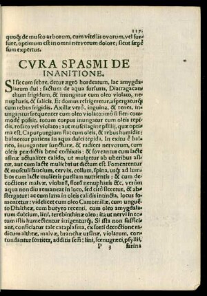Cura Spasmi De Inanitione.