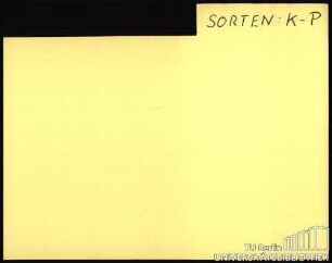 PFIRSICH: Sorten K-P