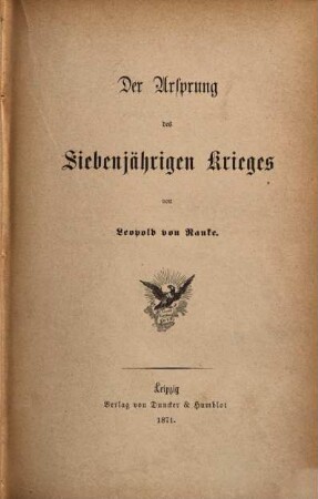 Der Ursprung des Siebenjährigen Krieges