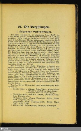 VI. Die Vergiftungen