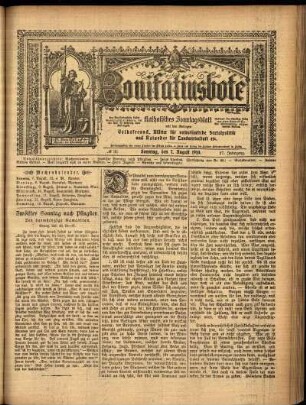 Erste Ausgabe vom Sonntag, den 07. August 1910.