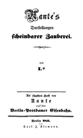 5: Nante's Darstellungen scheinbarer Zauberei
