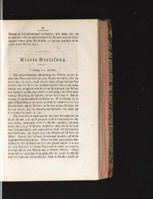 Vierte Vorlesung