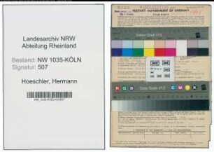Entnazifizierung Hermann Hoeschler , geb. 23.09.1899 (Bergbauangestellter)