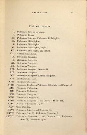 Catalogue of Greek coins: The Ptolemies, kings of Egypt