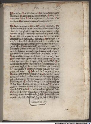 Iudicium de dispositione anni 1482 : mit Widmungsbrief des Autors an Kardinal Ascanio Maria Sforza