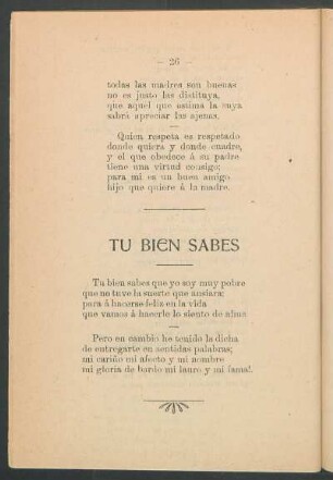 Tu bien sabes