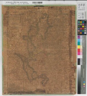 Westfalen Territorialkarte Charte von Westphalen 1813 5 dt. Meilen = 5,3 cm 59 x 44 kol. Stich: Homanns Erben, Nürnberg, dann Christoph Fembo nach LeCoq von F. L. Güssefeld B Nr. 355e